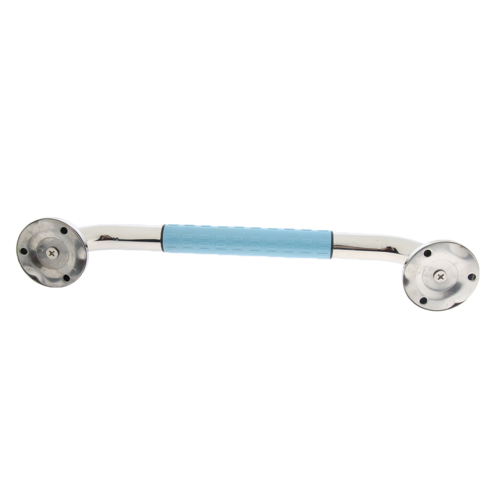 Stainless Bathroom Toilet Safety Handle Bath Anti-Slip Shower Rail Grab Bar Handrail - 40 / 50 / 60 cm - Blue Color