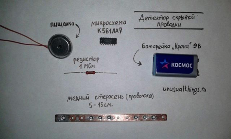 Самодельный прибор для поиска скрытой проводки