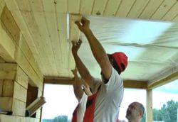 утепление потолка деревянной веранды