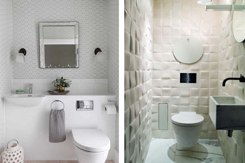 Белый маленький туалет - Дизайн интерьера