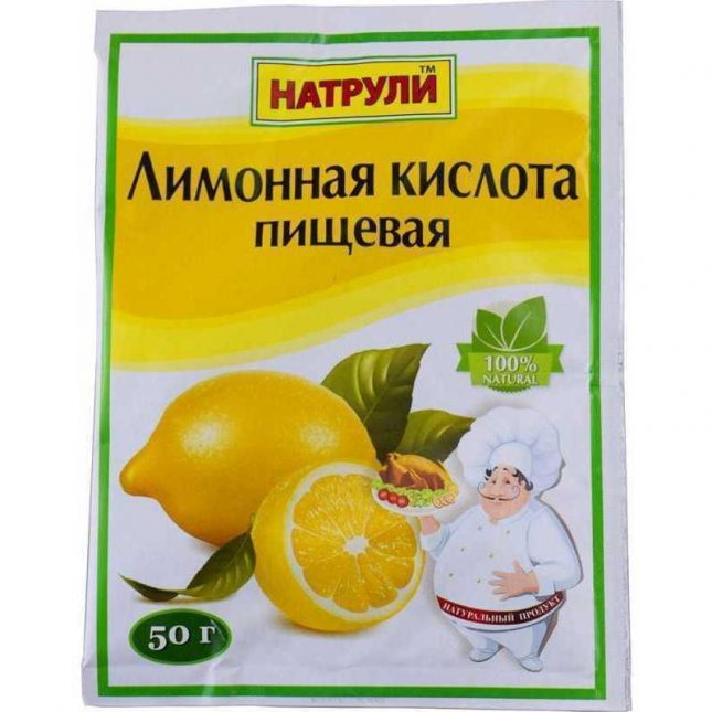 Пакет пищевой лимонной кислоты