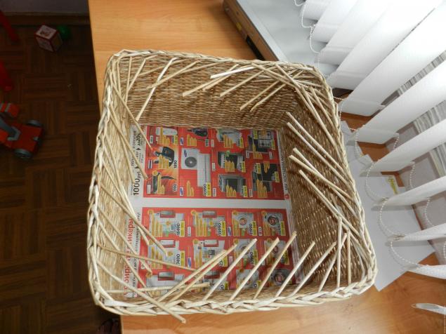 МК по плетению прямоугольной (квадратной) корзины, фото № 15