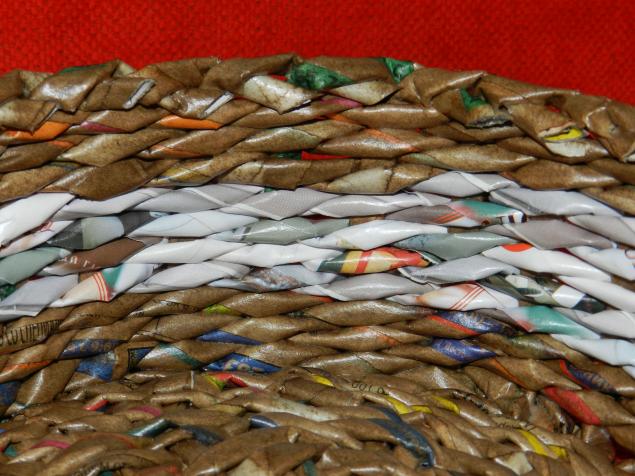 МК по плетению корзинки с плетеным круглым дном, фото № 18
