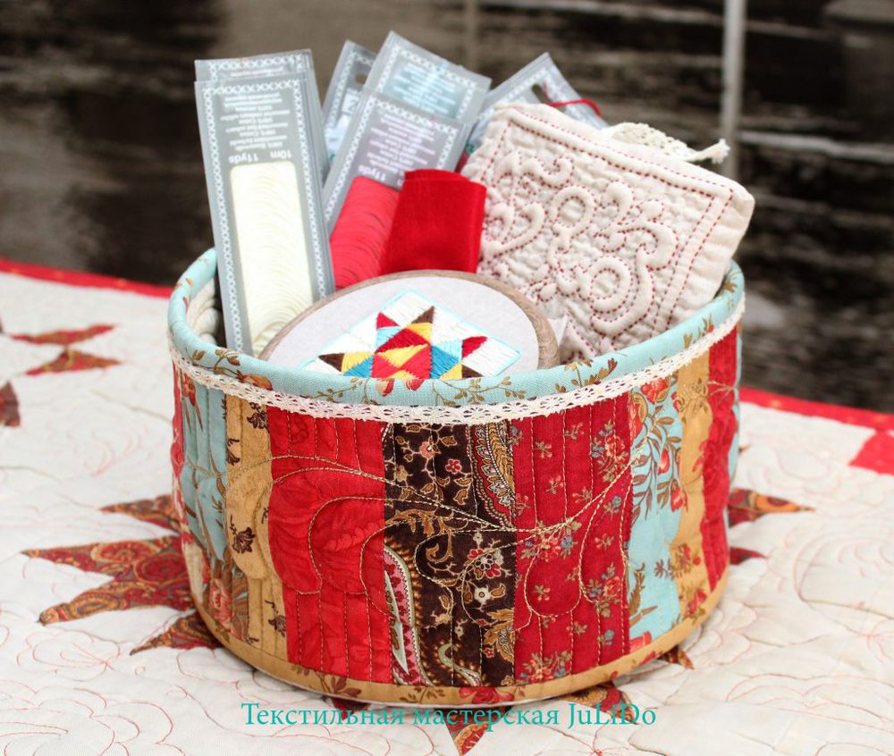 Мастер-класс: текстильная корзинка с элементами трапунто, фото № 1