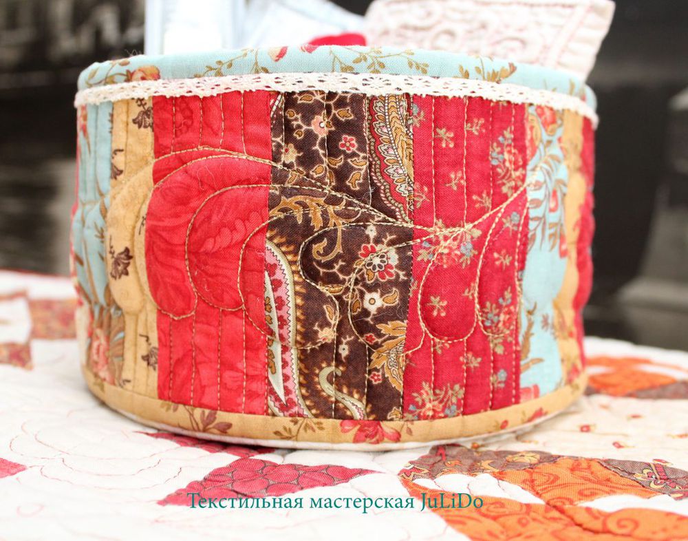 Мастер-класс: текстильная корзинка с элементами трапунто, фото № 29