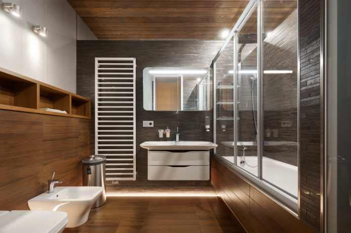 освещение в интерьере ванной в современном стиле
