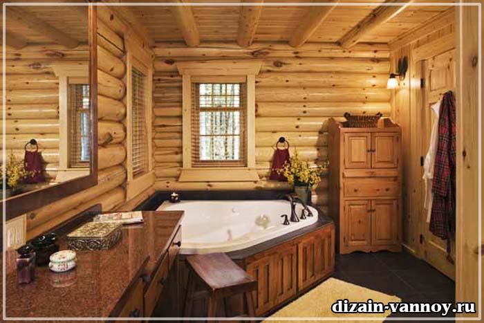 отделка ванной в деревянном доме