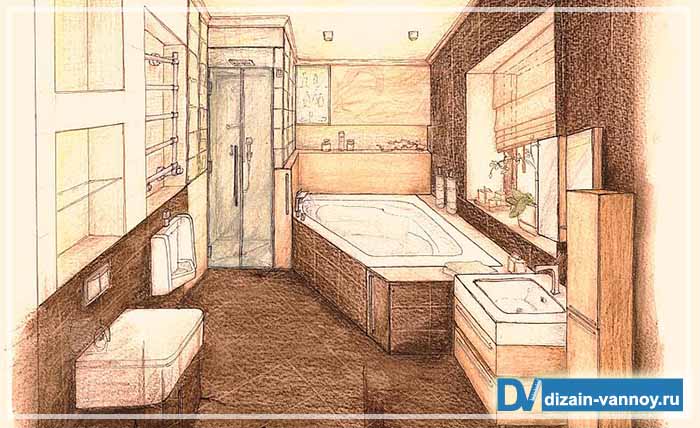 дизайн проекты ванных комнат