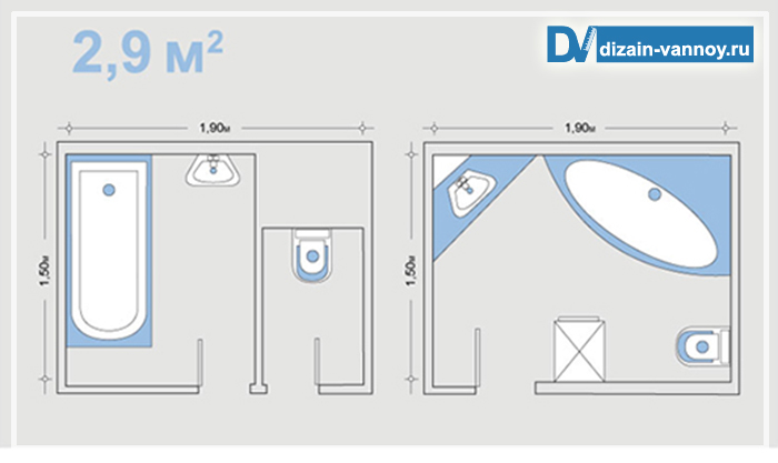проекты маленьких ванных комнат