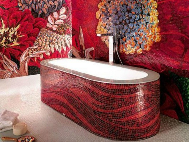 Мозаика для ванной комнаты декоративный рисунок