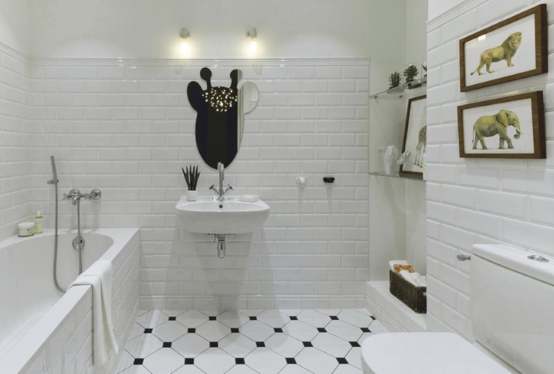 Отделка кабанчиком ванной комнаты в современном стиле