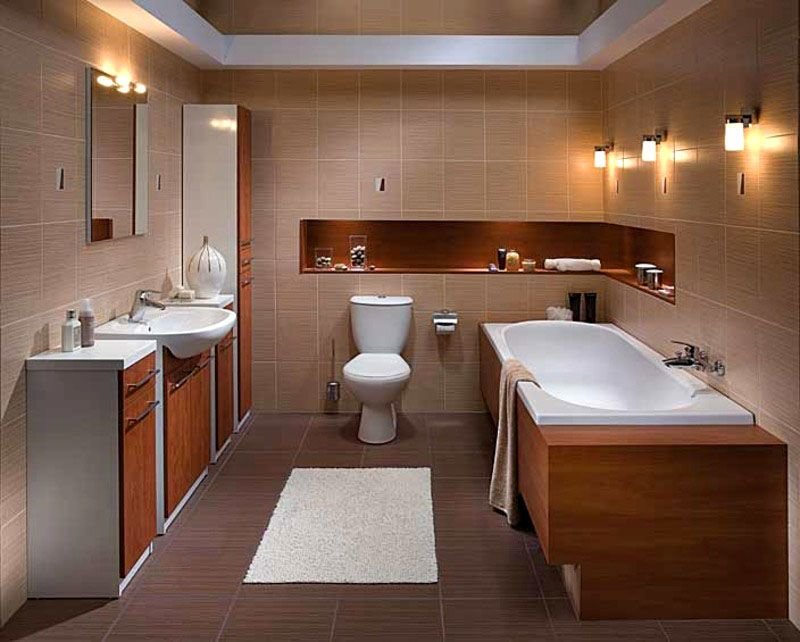 Организация освещения в ванной комнате современного стиля