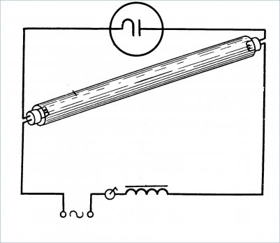Схема подключения люминесцентной лампы