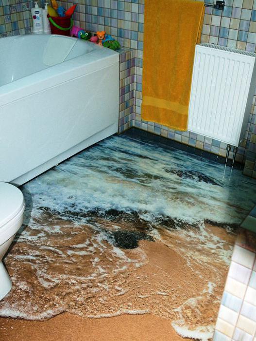 Наливной пол в ванной комнате фото