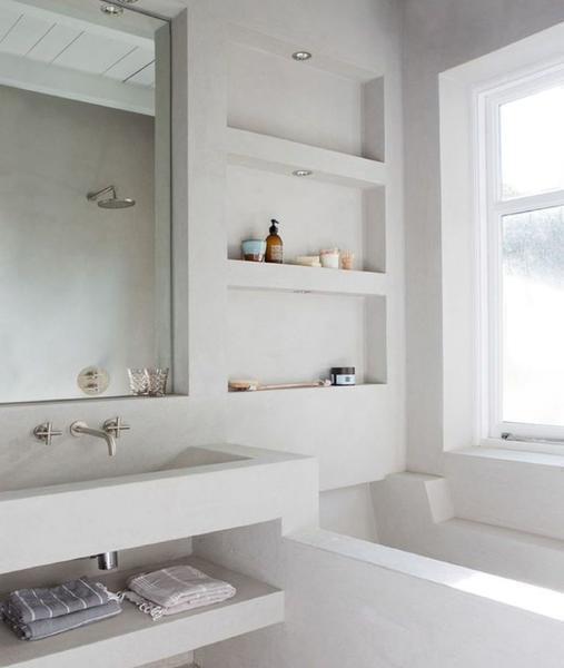Сделать красивые и функциональные полочки в ванной комнате можно самостоятельно при помощи гипсокартонных листов