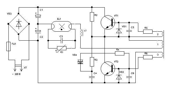Энергосберегающие лампы схема