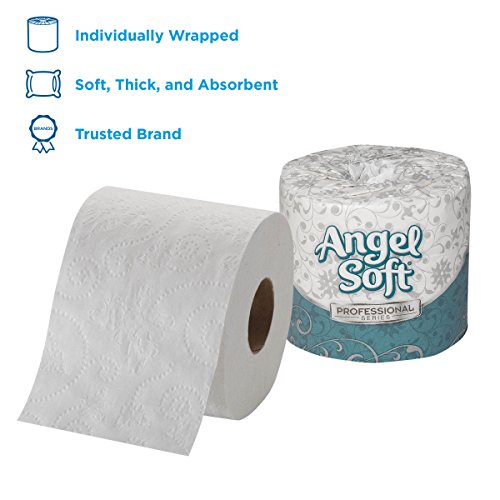 Angel Soft Professional Series Premium 2-Ply Embossed Toilet Paper by GP PRO (Georgia-Pacific), 16880, 450 Sheets Per Roll, 80 Rolls Per Case