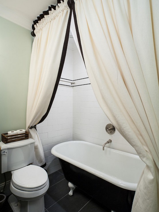 шторы из ткани для ванной 