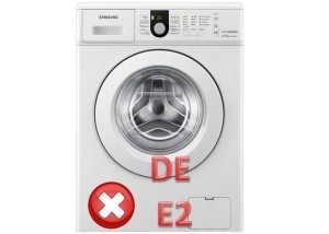 ошибки DE е2 в стиральной машине Самсунг
