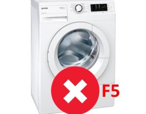 Ошибка F5 в стиральной машине Gorenje