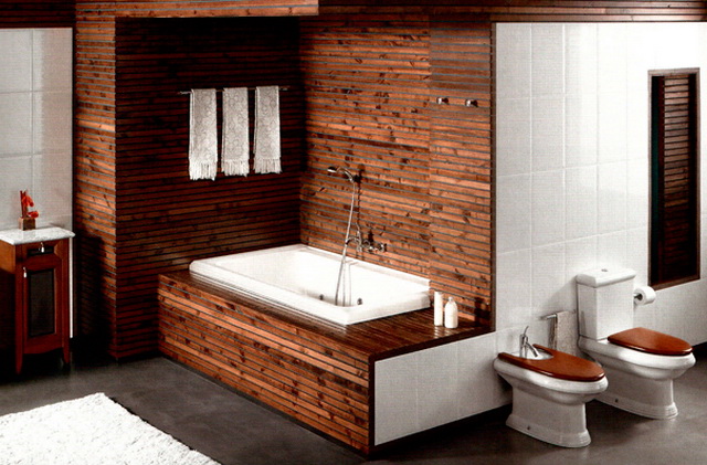 Дизайн ванной в деревянном доме 2
