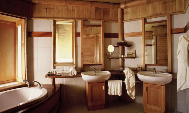 Дизайн ванной в деревянном доме А