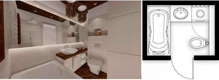 Дизайн ванной комнаты фото 4 кв м с туалетом и стиральной машиной