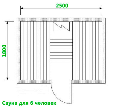 Сауна для 6 человек