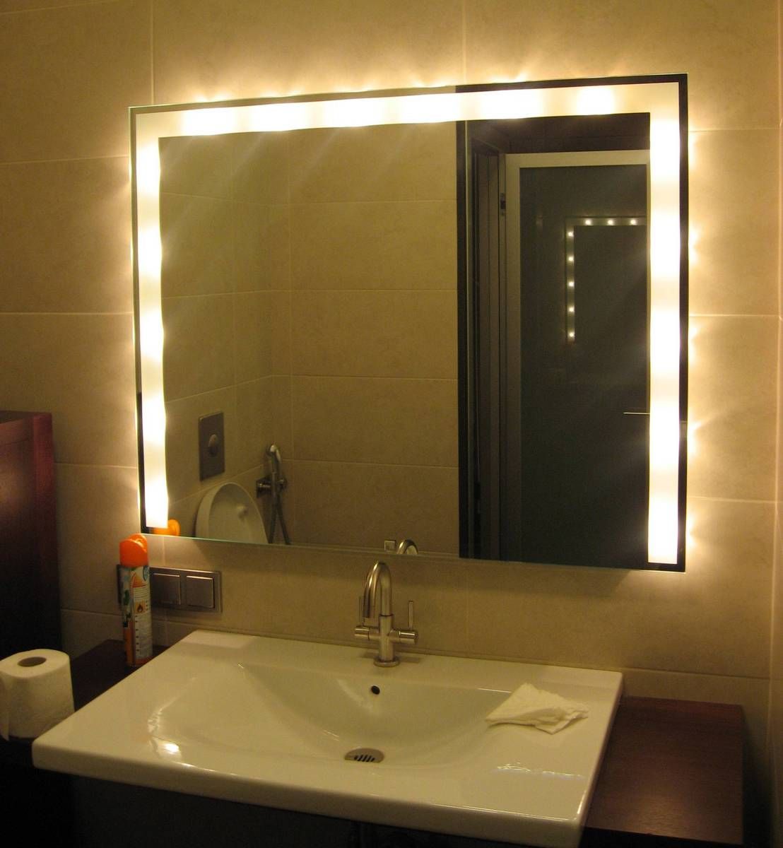зеркало со светильником в ванную