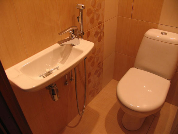 Гигиенический душ совмещенный с раковиной.