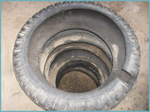 Как сделать выгребную яму из автомобильных покрышек
