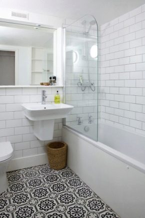 Белая плитка для ванной: особенности материала и варианты отделки 