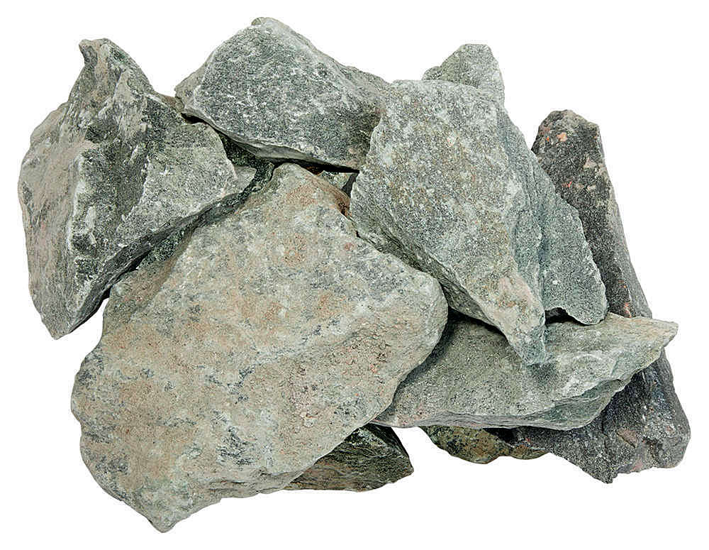 Качественные камни можно приобрести в специализированных магазинах. На иллюстрации – колотый талькохлорит.