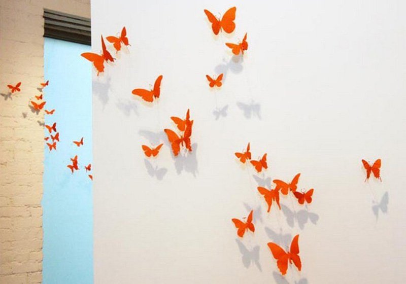 бабочки на стену идеи