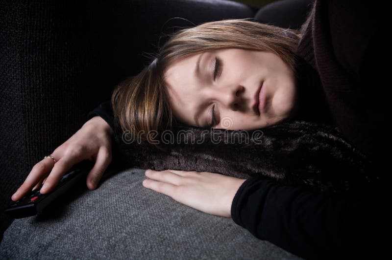 Dreaming girl stock photos