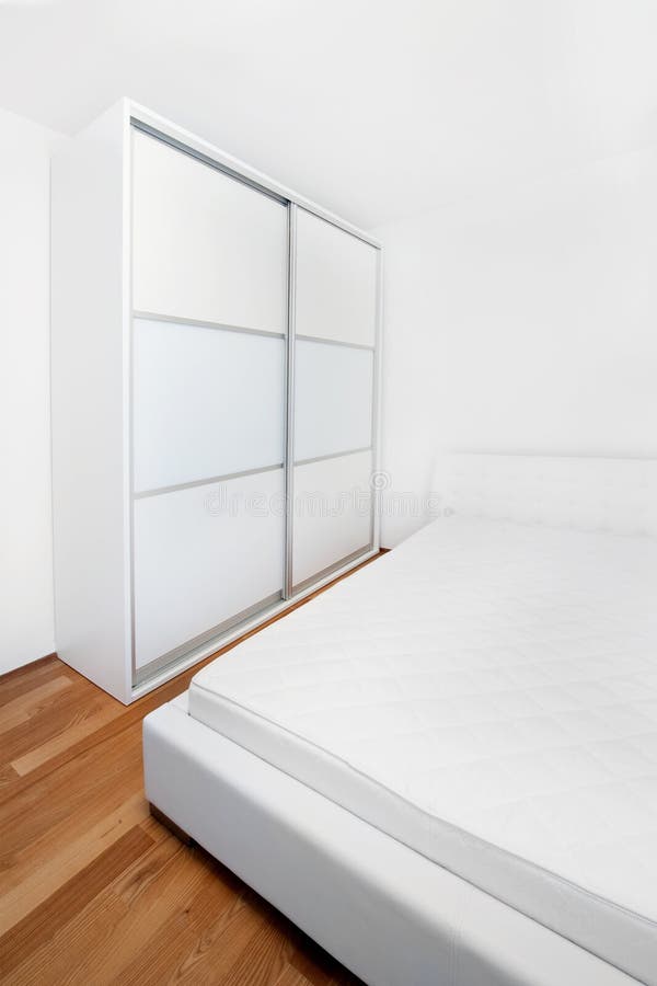 New modern sleeping room stock photography