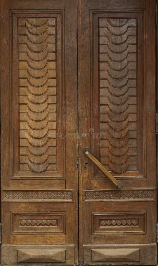 Old wooden doors stock image