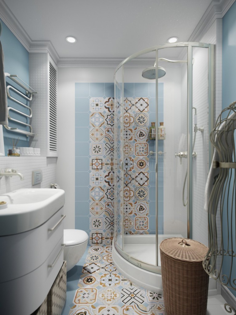 Дизайн ванной комнаты 4 кв.м. - Отделка потолка
