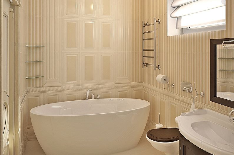 Ванная комната 5 кв.м. в классическом стиле - Дизайн интерьера