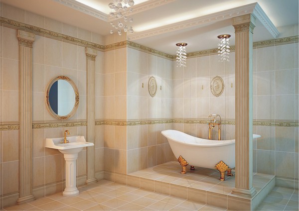 дизайн ванной в классическом стиле фото