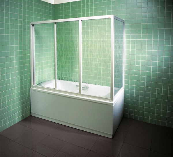 стеклянная штора в ванную комнату фото