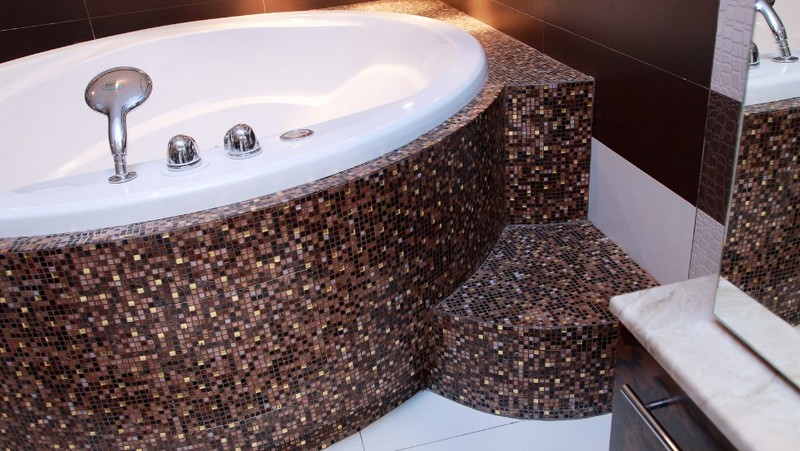 керамическая мозаика для ванной фото