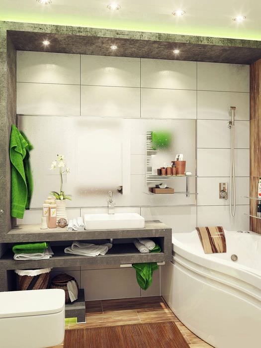 пример светлого дизайна ванной комнаты в хрущевке