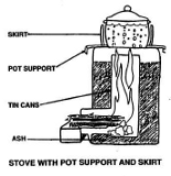 wood burning rocket stove drawing