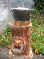 wood burning rocket stove