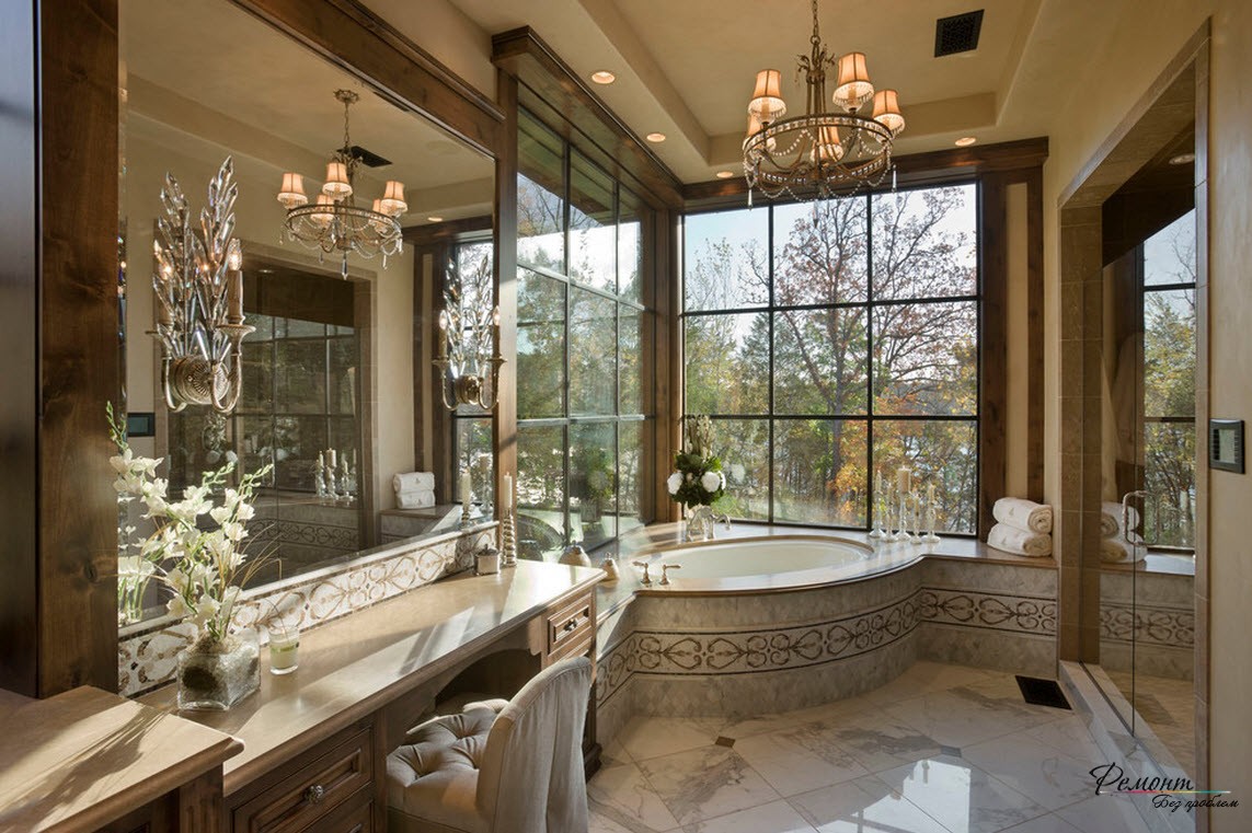 Угловая ванна может сделать помещение оригинальным и подходит под любой стиль