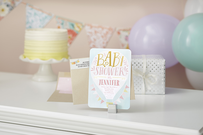 cute pastel baby shower invitation