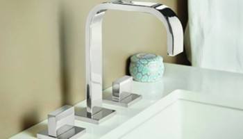 Contemporary, Square Terra Mar Widespread Sink Faucet