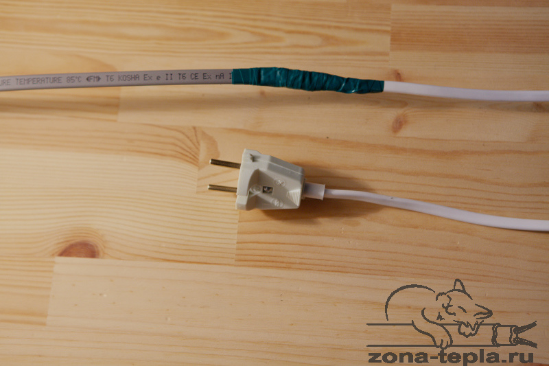 Саморегулирующийся греющий кабель-подключение-подключаем вилку